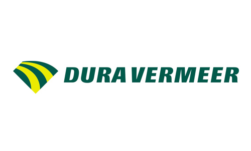 Je ziet hier het logo van Dura Vermeer, een van onze klanten