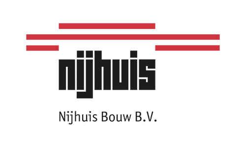 Je ziet hier het logo van Nijhuis Bouw, een van onze klanten.
